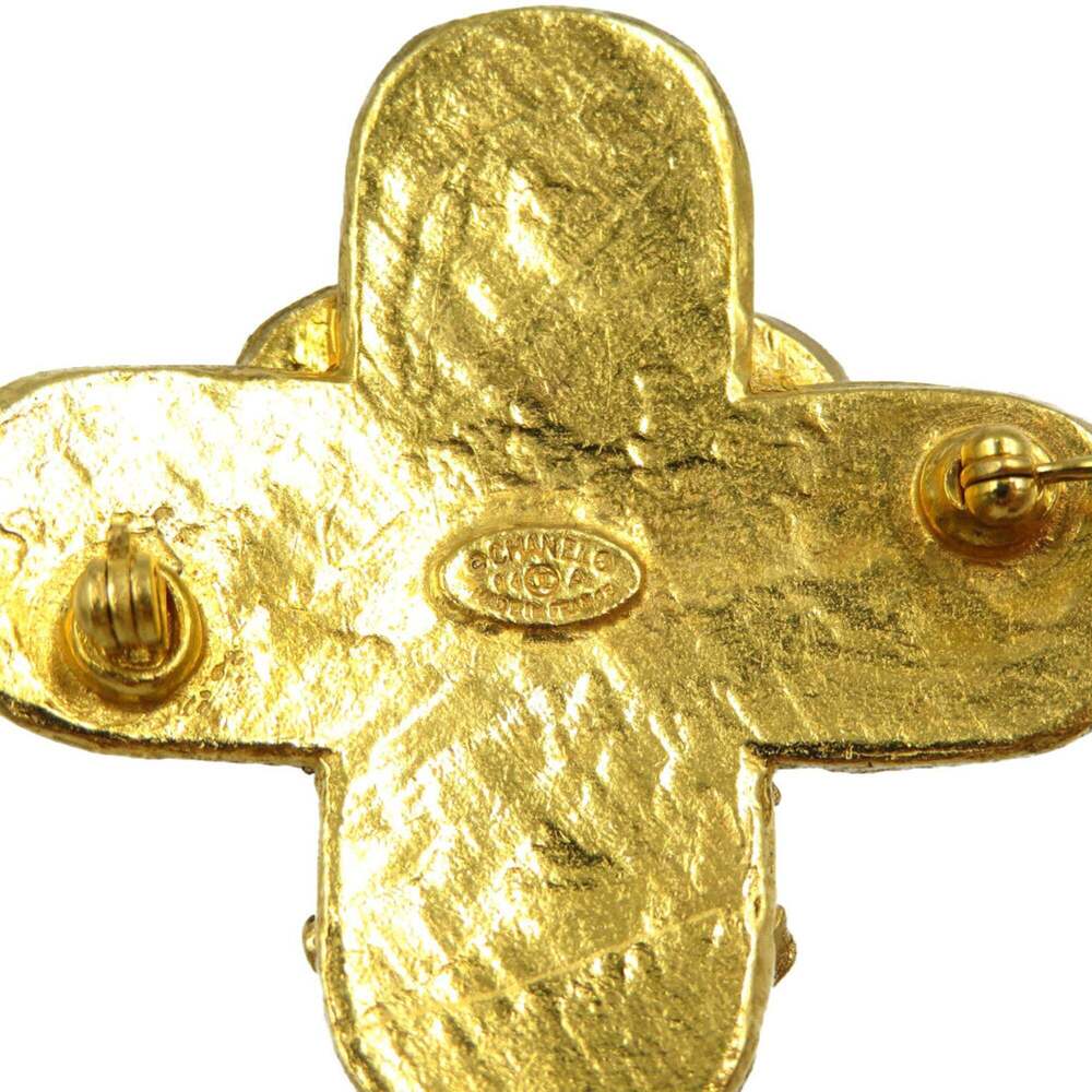 CHANEL Authentic Gold Logo Brooch - Picture 4 of 4